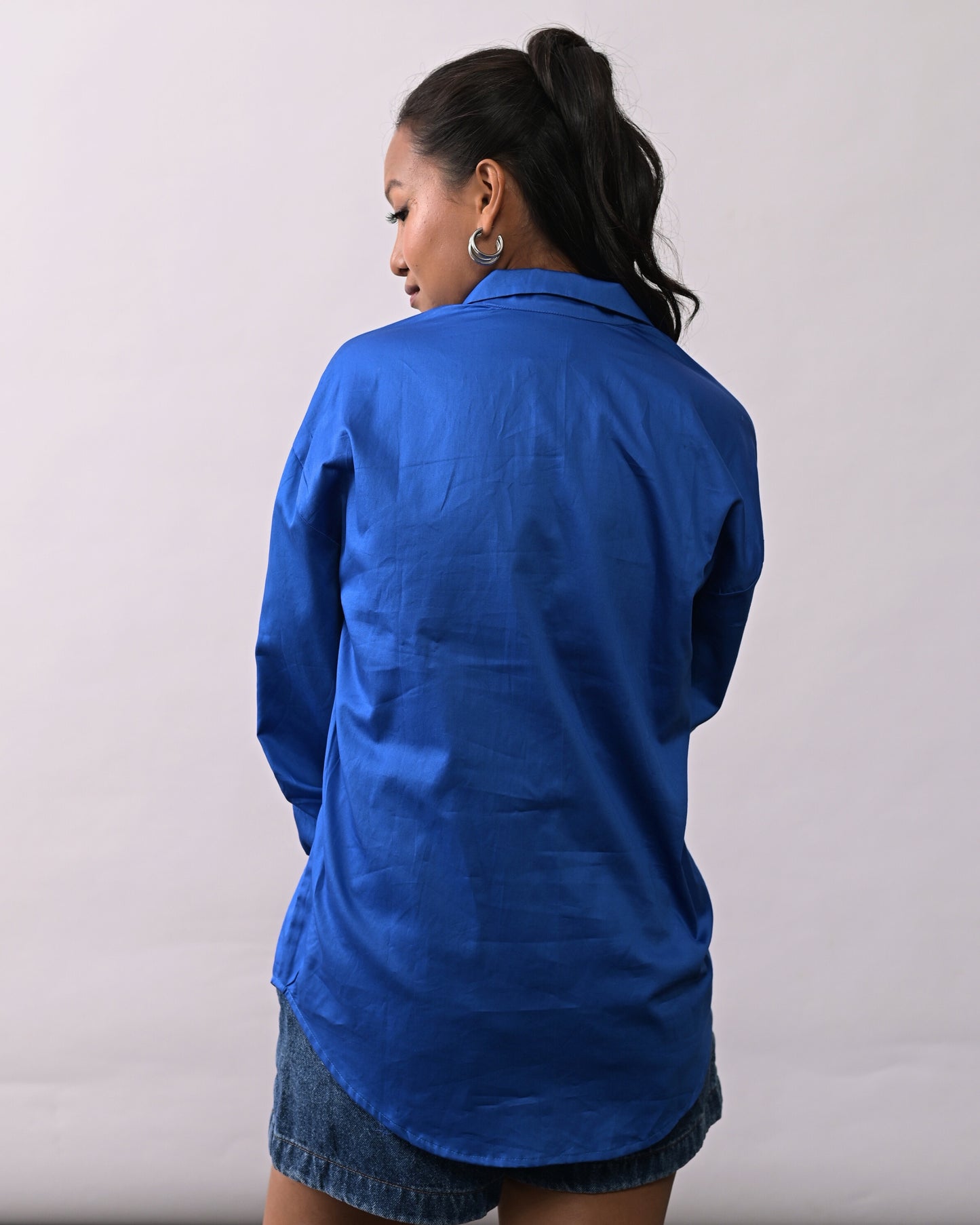 Blue Bee Embroidered Shirt