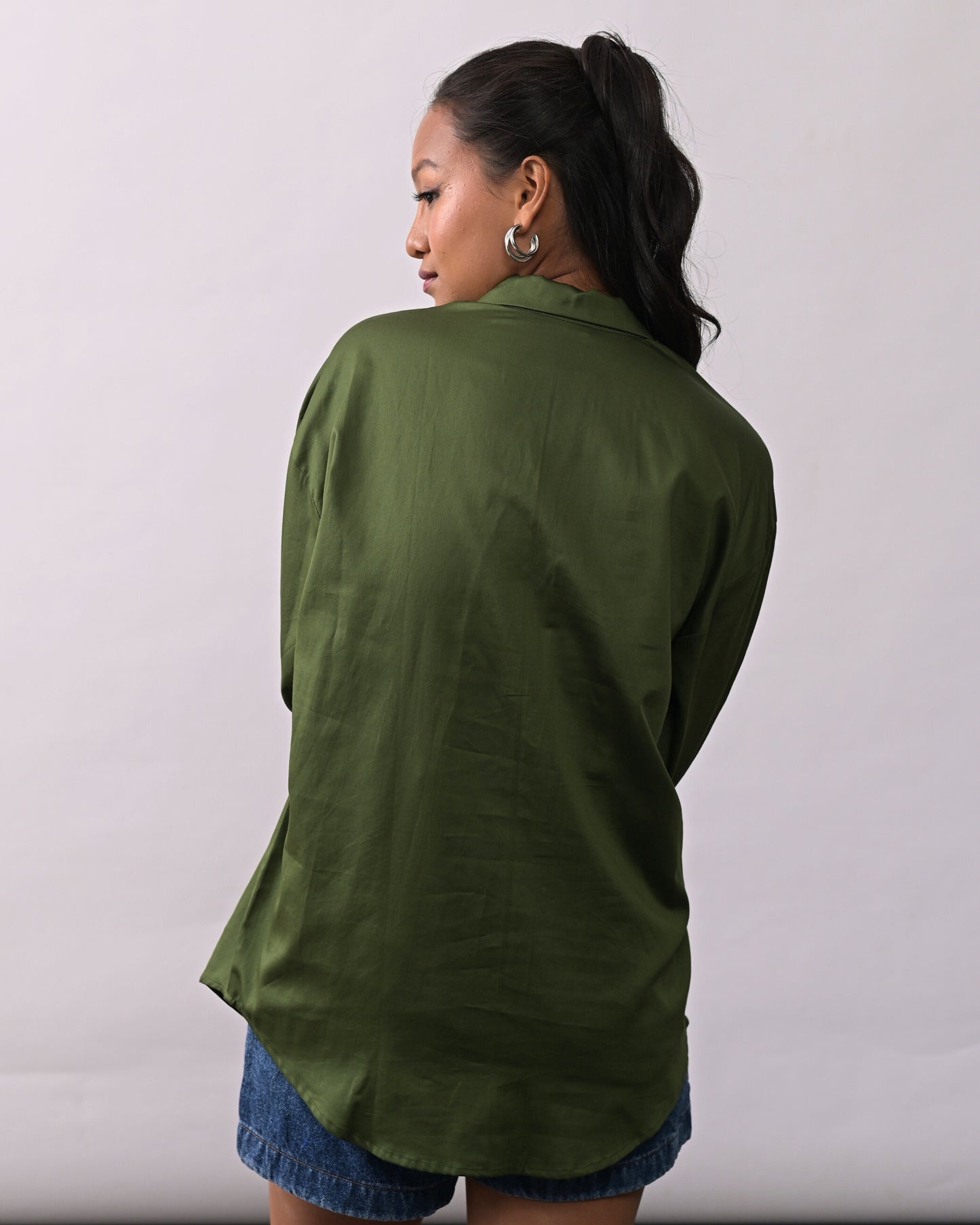 Green Bee Embroidered Shirt