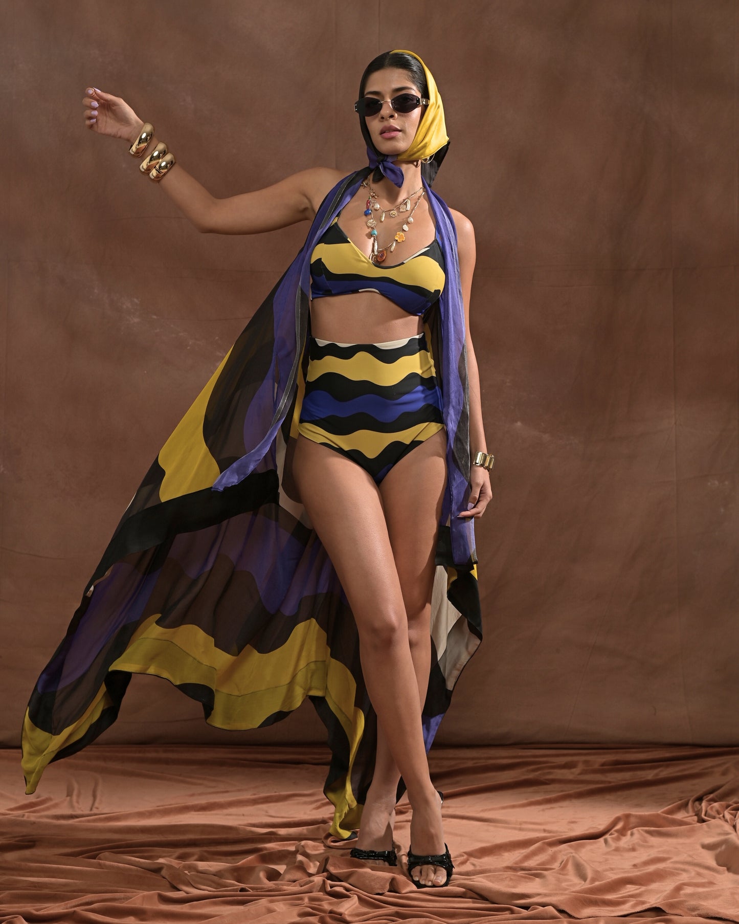 River Purple Cape Sarong