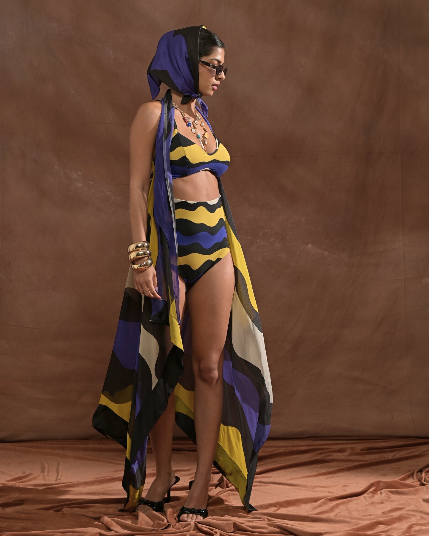 River Purple Cape Sarong