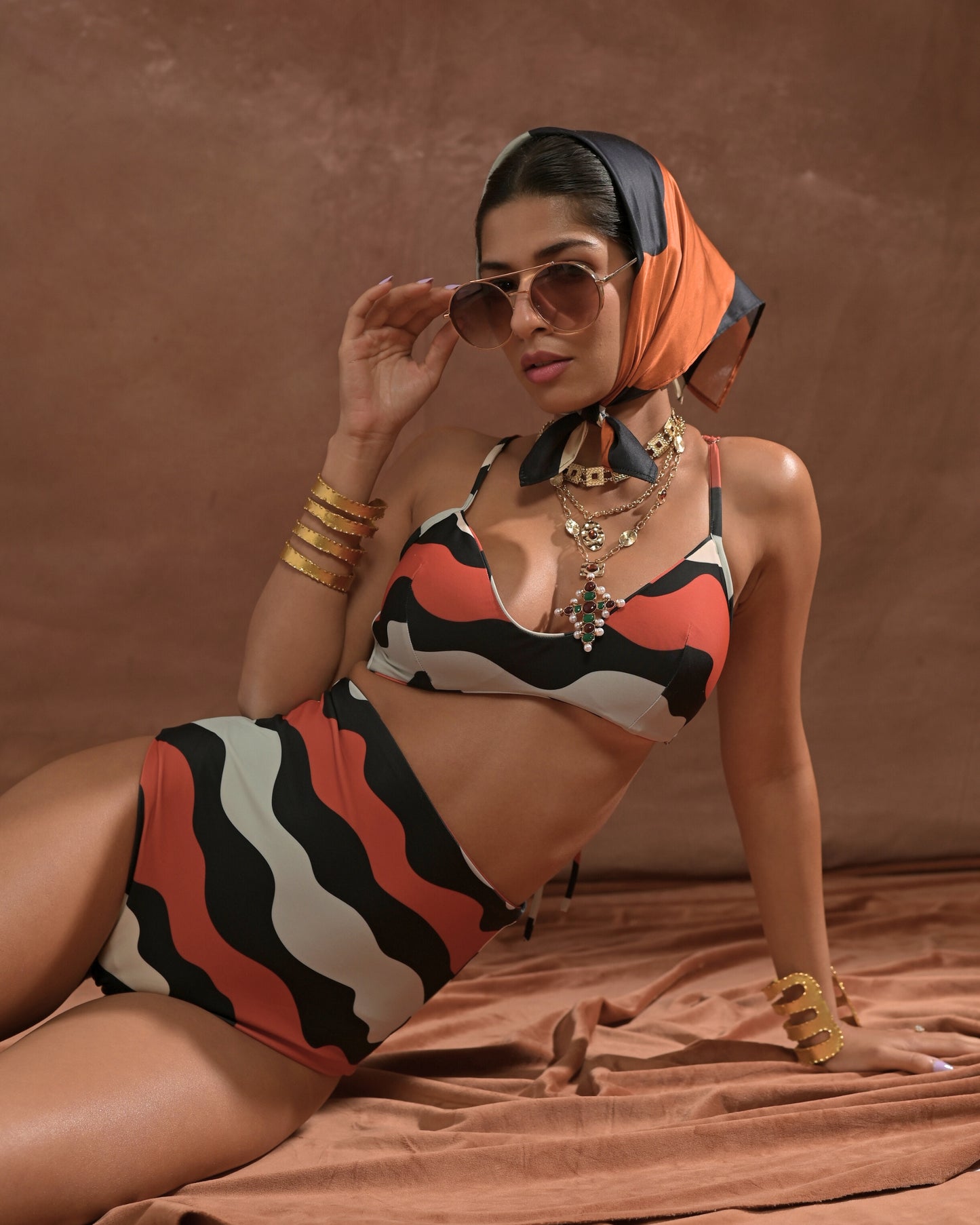 River Orange Bikini Bottom