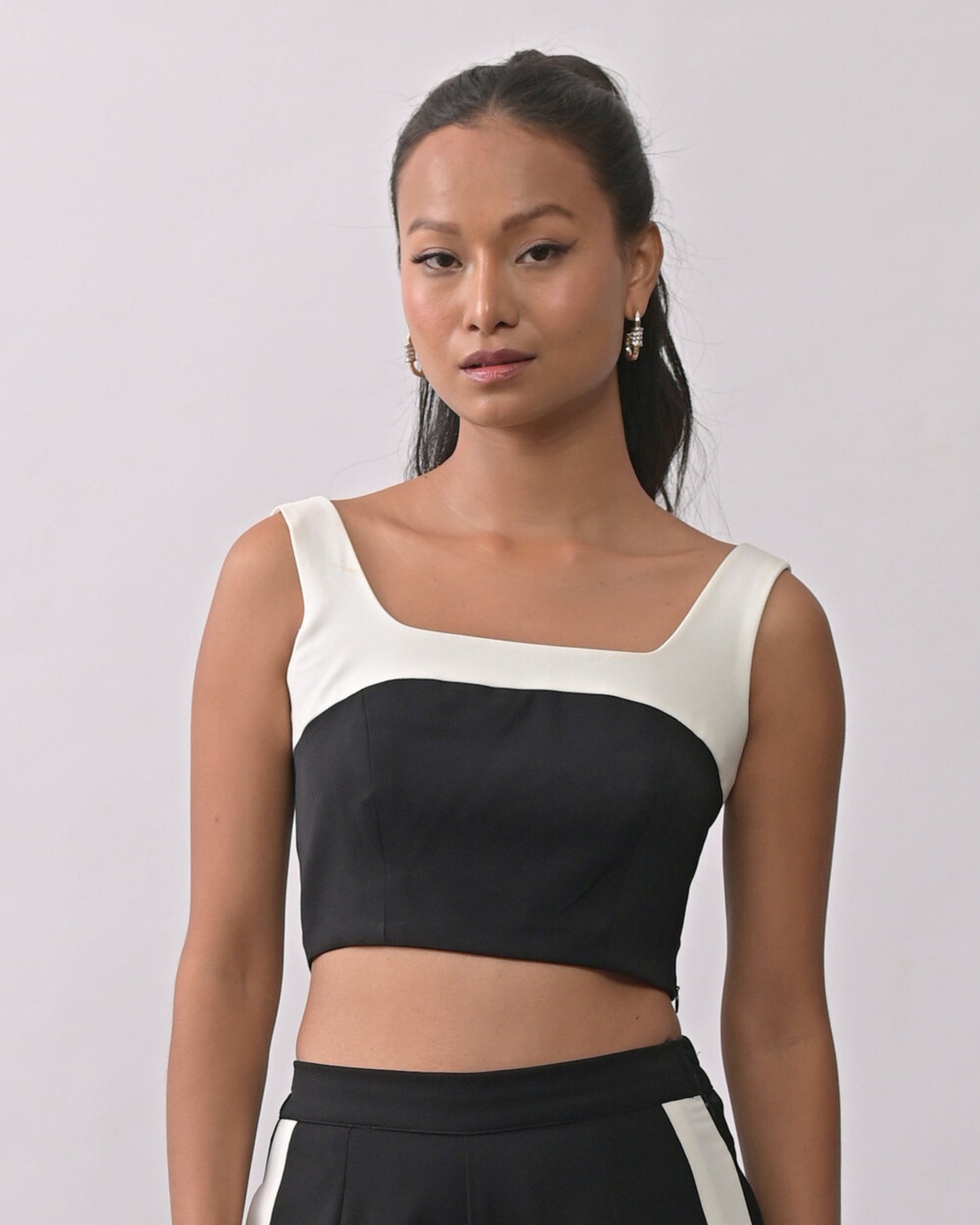 Maxine Black Crop Top