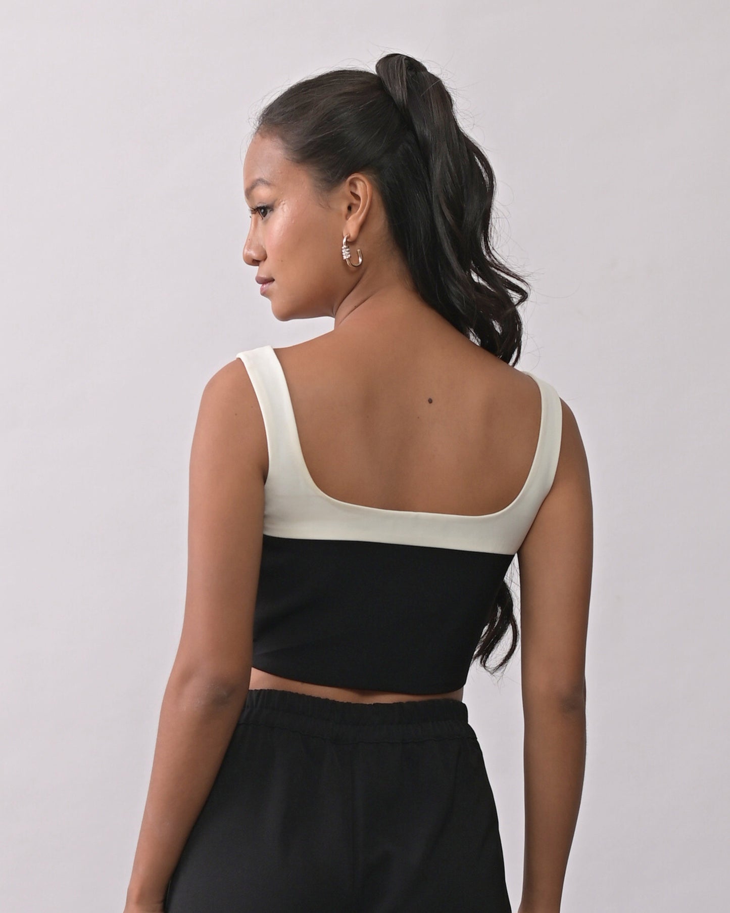 Maxine Black Crop Top