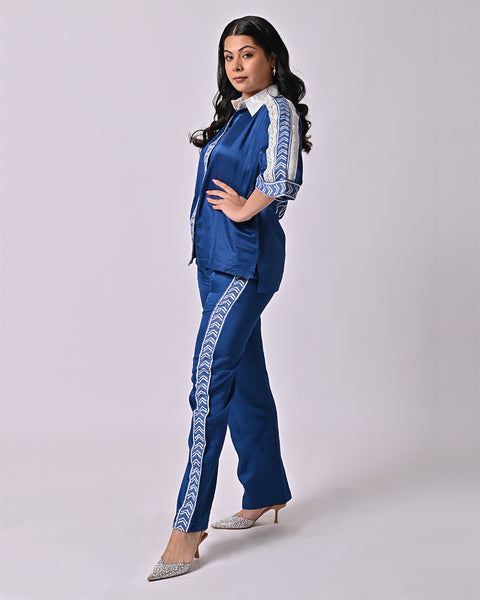 Blue Sun Embroidered Top