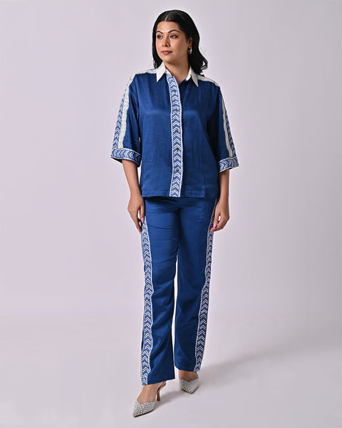 Blue Sun Embroidered Top