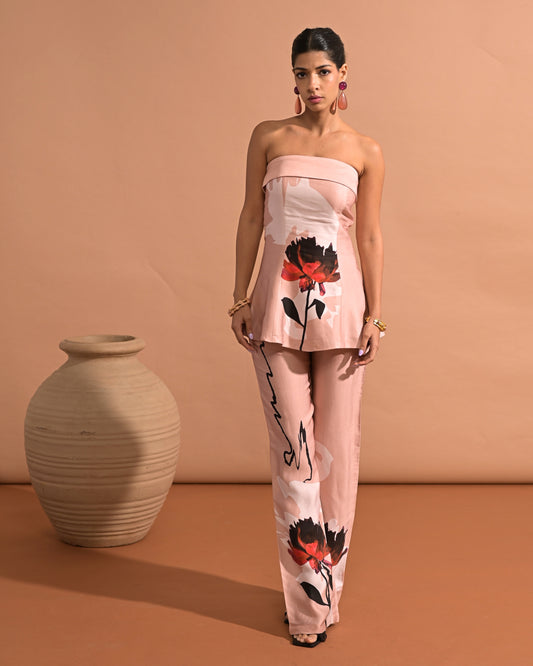 Marina Straight Pants Pink