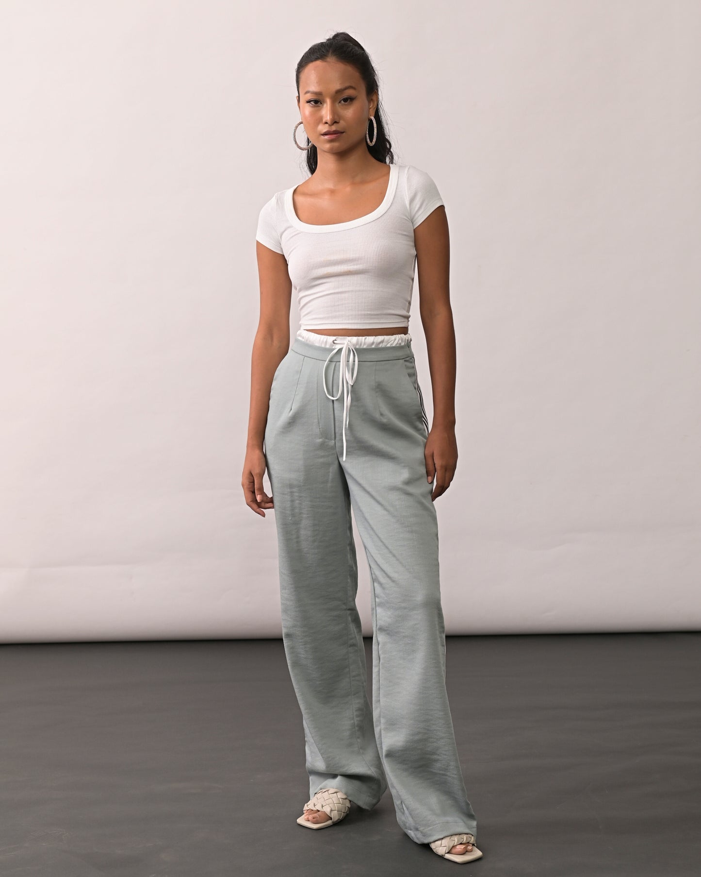 Natasha Grey Straight Pant