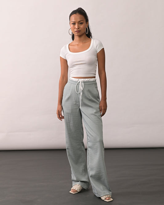 Natasha Grey Straight Pant