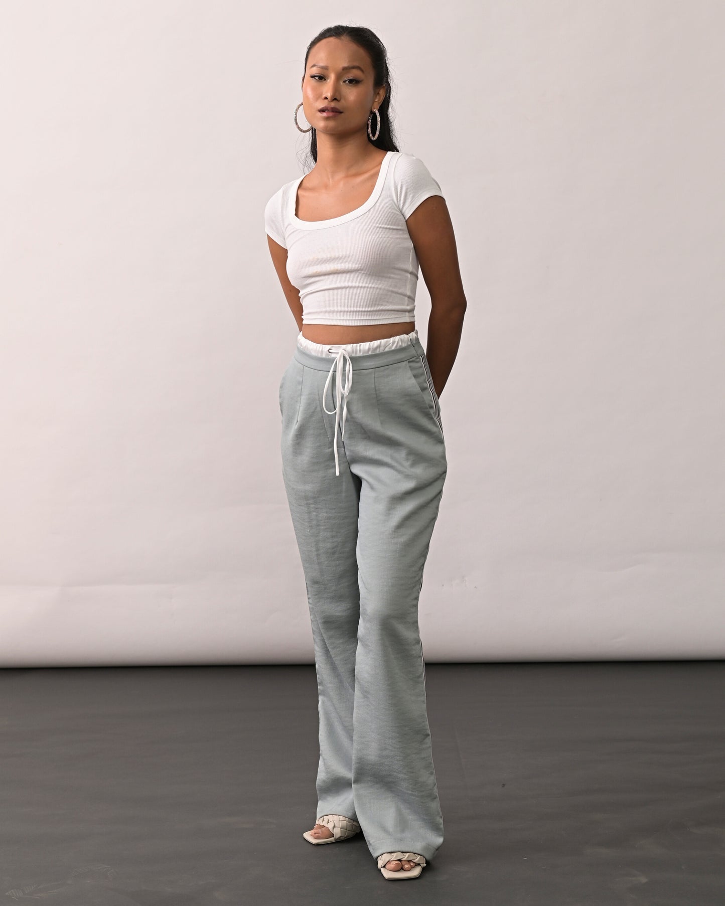 Natasha Grey Straight Pant