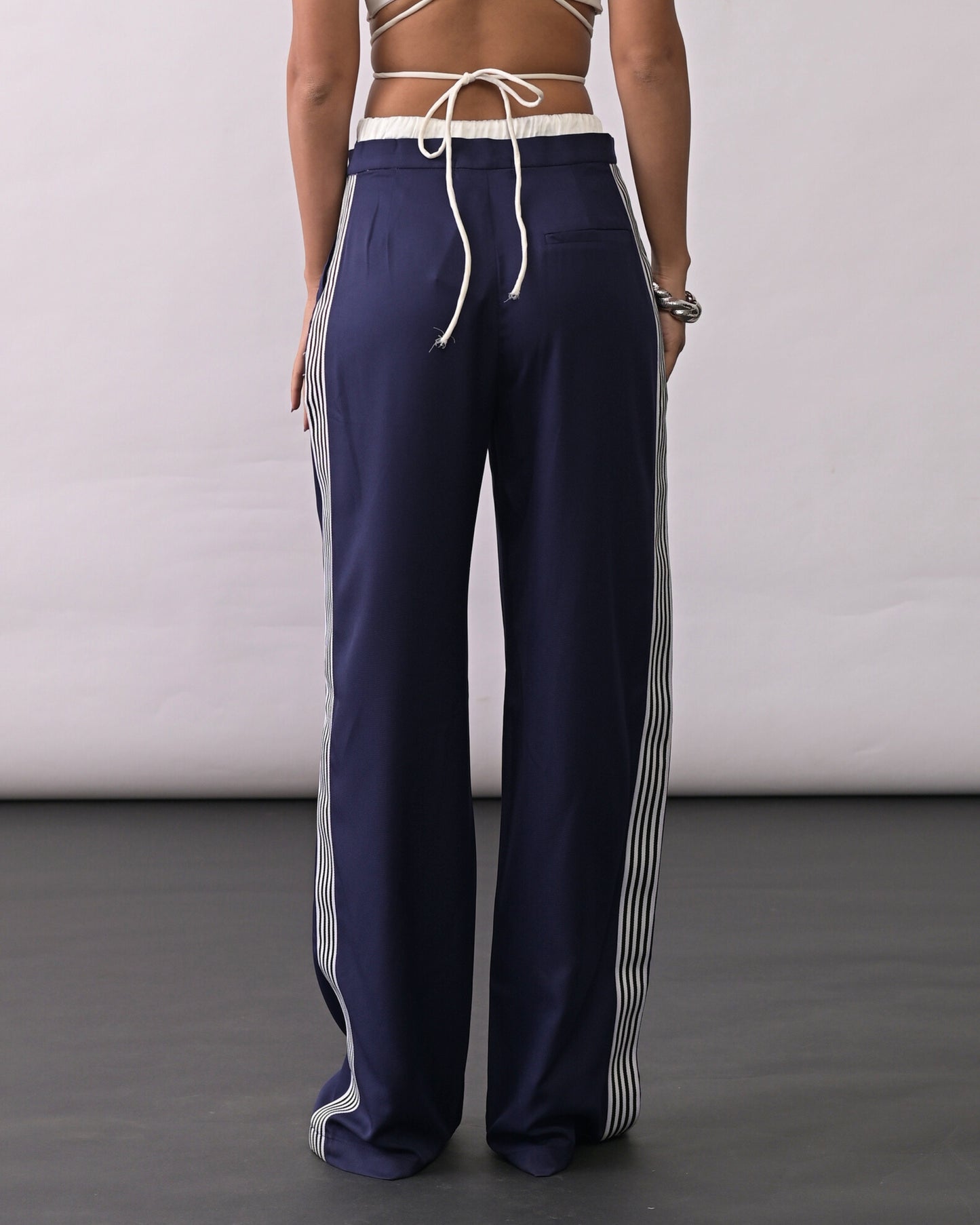Natasha Navy Blue Straight Pant
