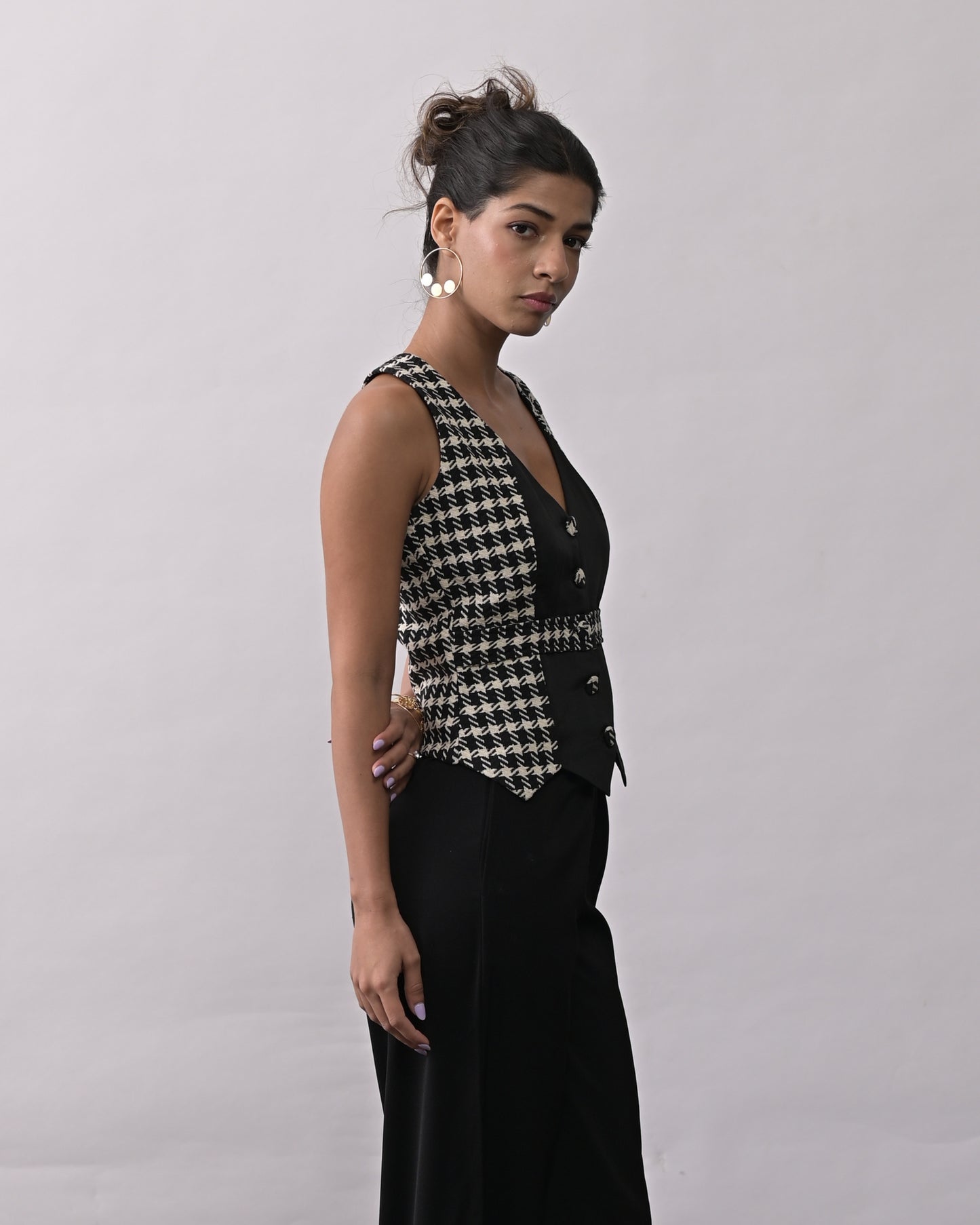 Hannah Houndstooth Waistcoat