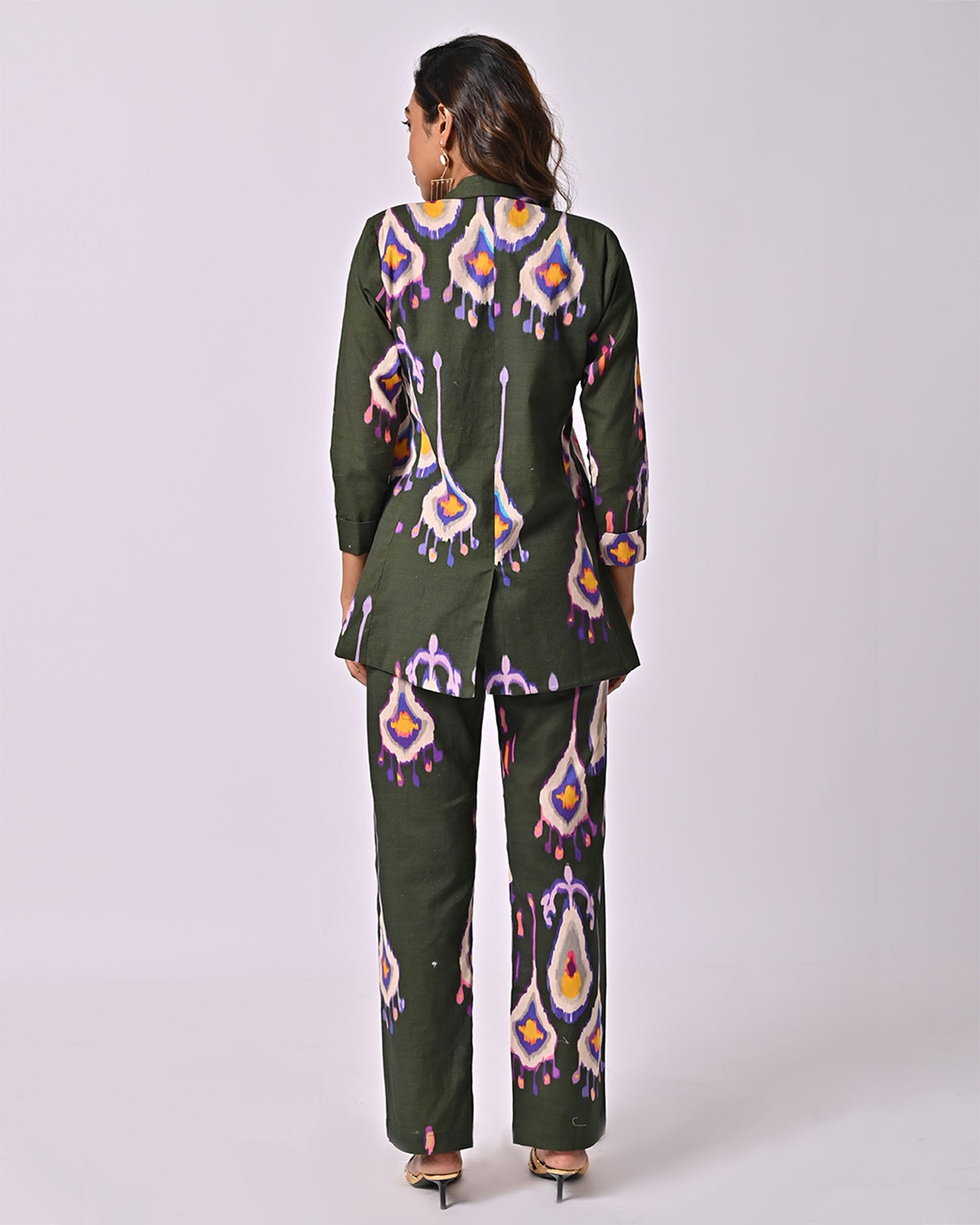 Chandelier Green Ikat Blazer