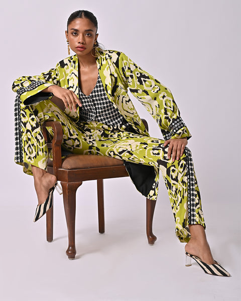 Ayna Embroidered Ikat Pant