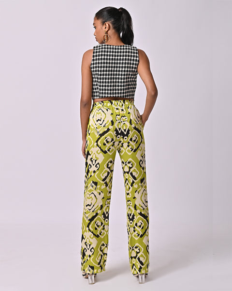 Ayna Embroidered Ikat Pant