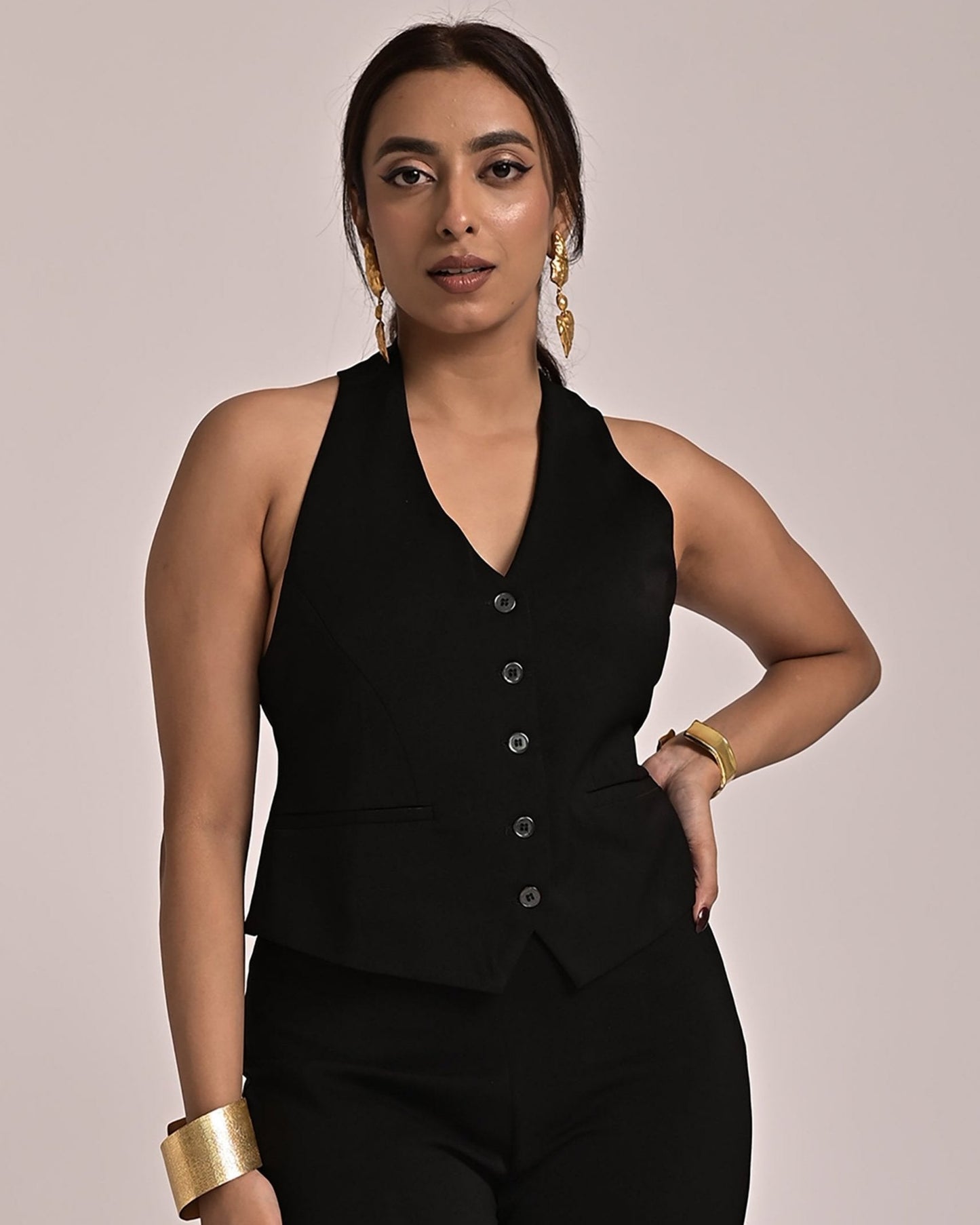 Noah Black Waistcoat