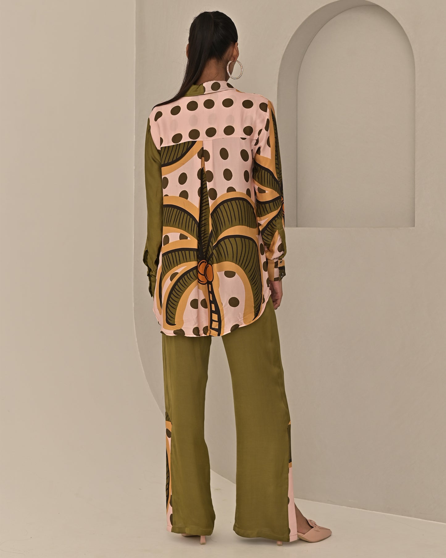 Palm Shirt and Pants Co-ord Set