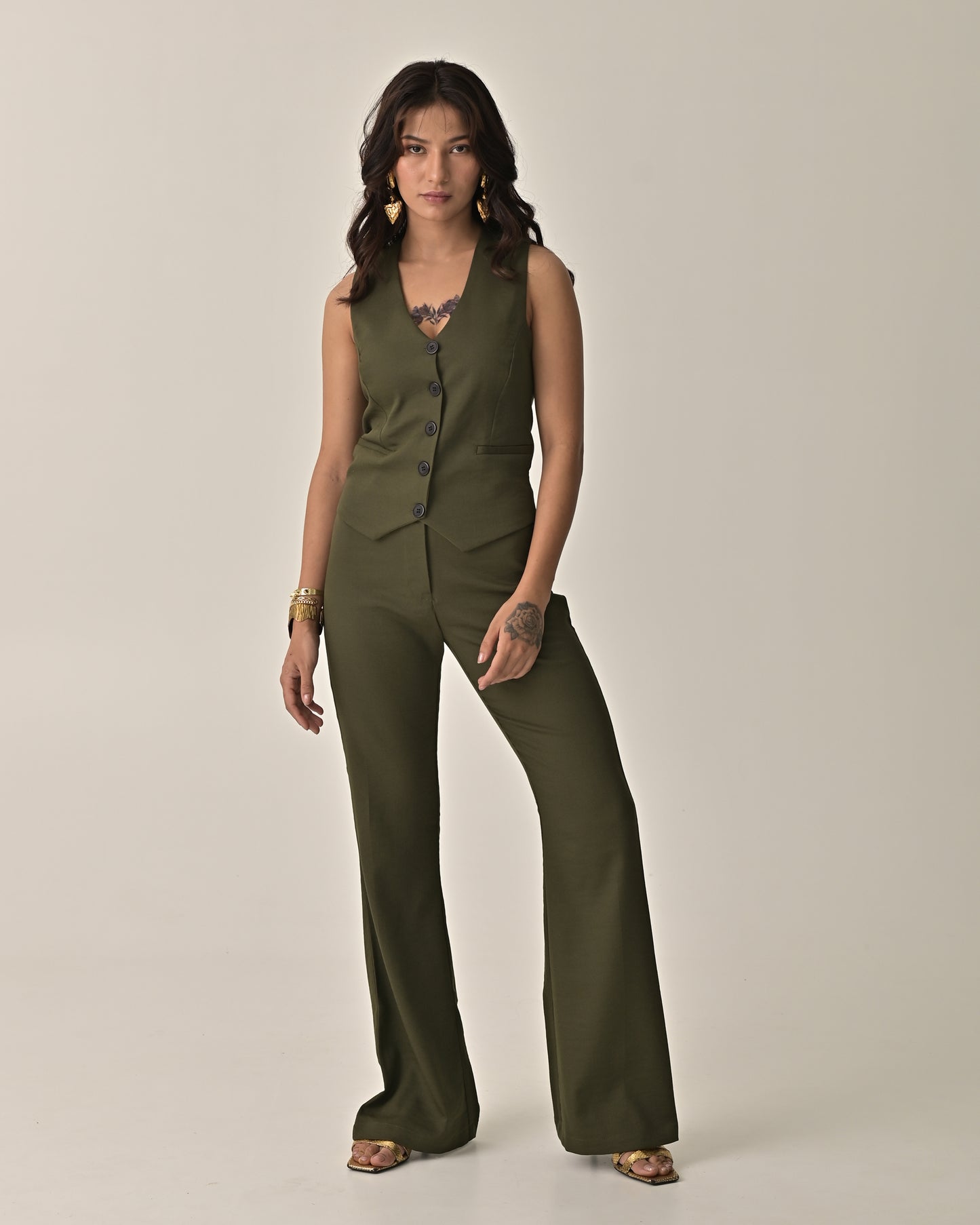 Abby Olive Green Co-ord Set