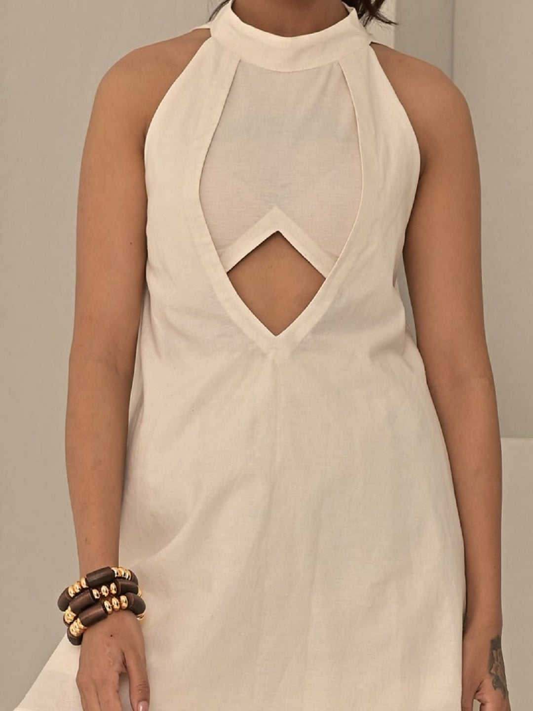 White Maple Bow Long Top