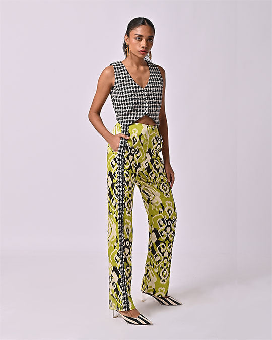 Ayna Houndstooth Waistcoat