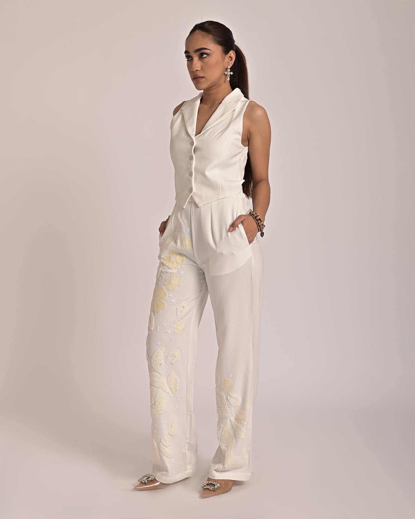 Gabby White Waistcoat