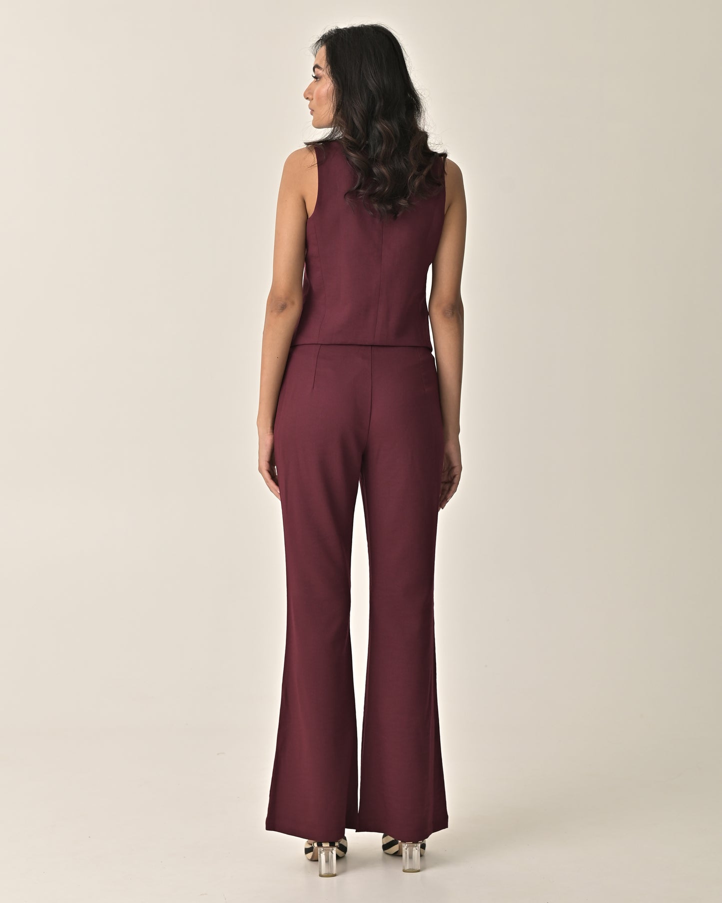 Abby Burgundy Waistcoat