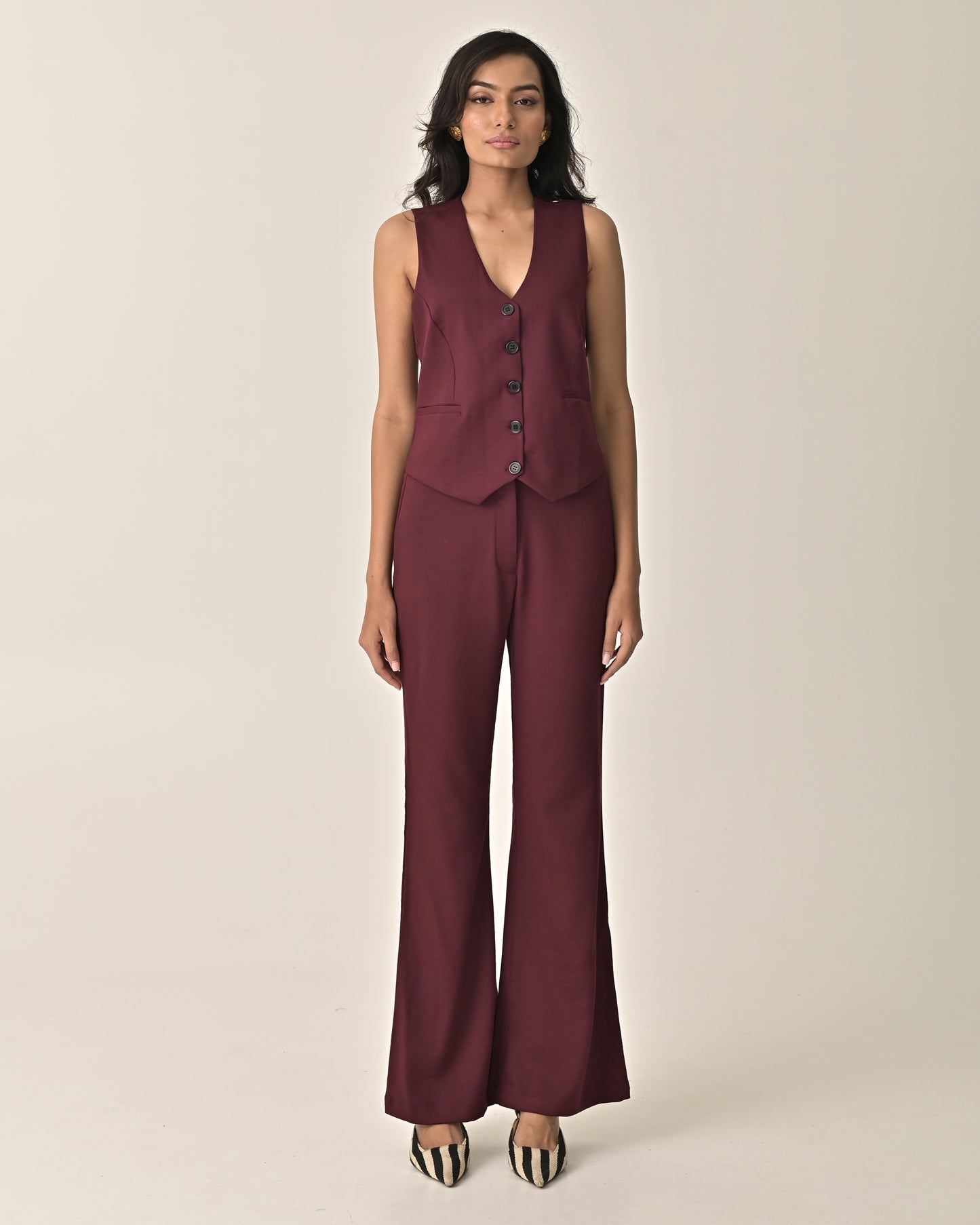 Abby Burgundy Formal Pant