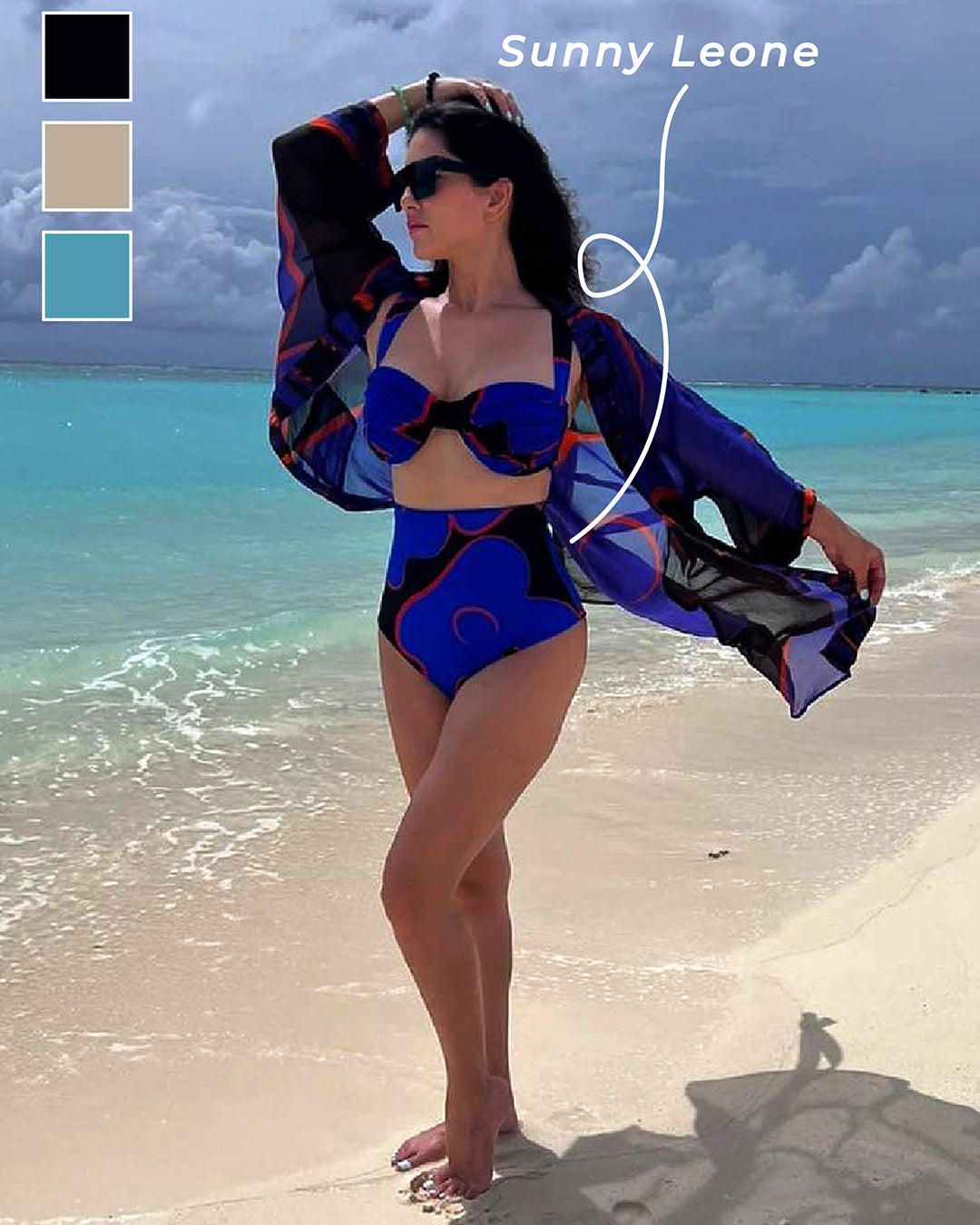 Blue Iris Bikini Bottom