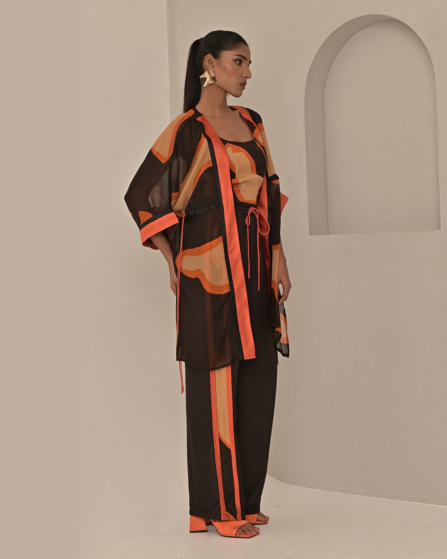 Orange Pop Cape Jacket