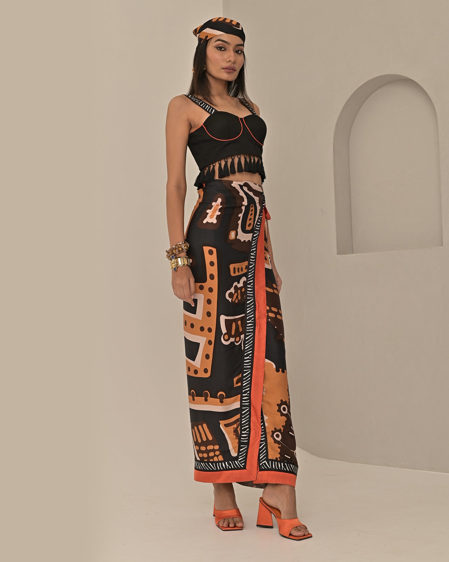 Tribal Wrap Skirt