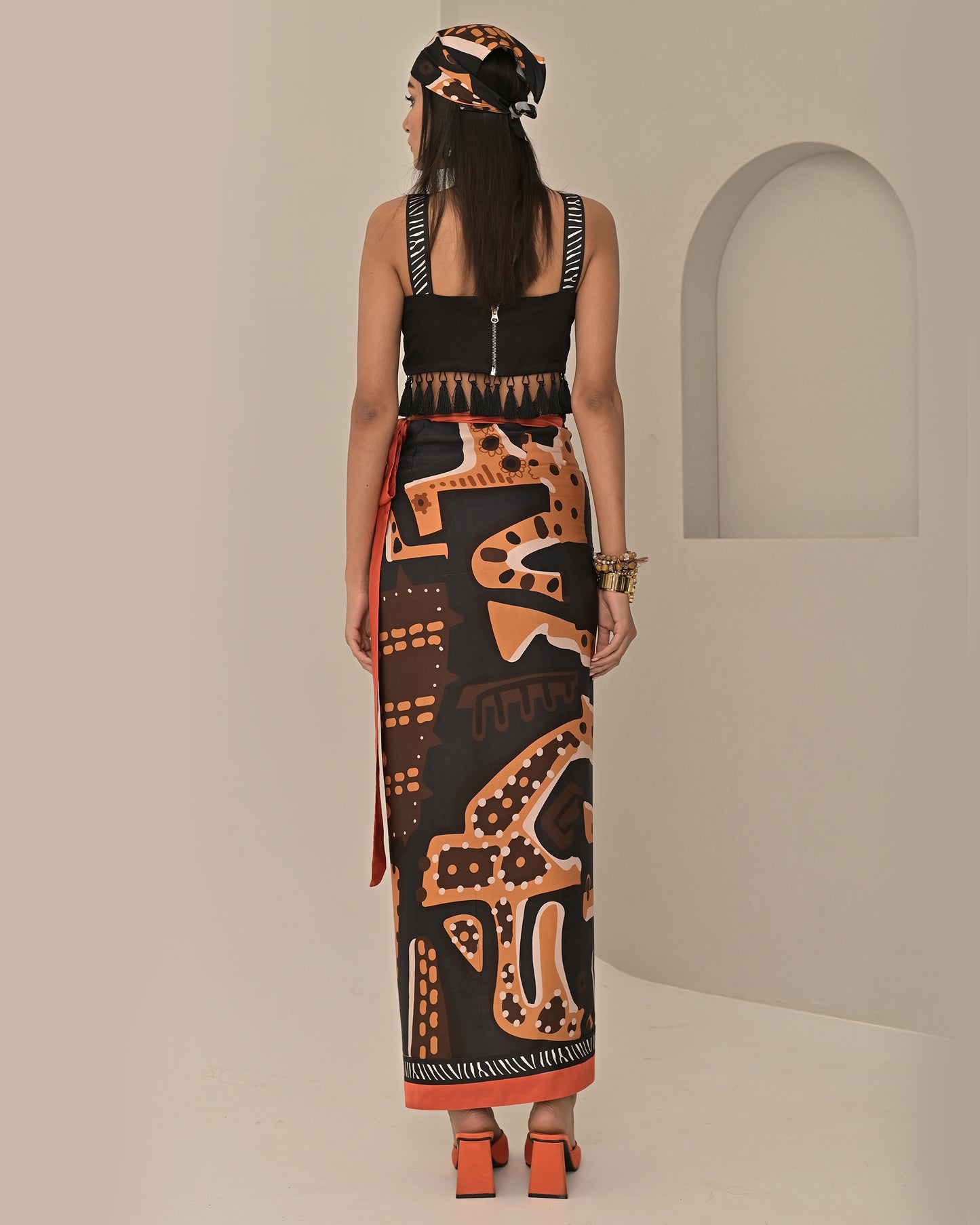 Tribal Wrap Skirt