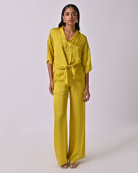 Victoria Yellow Straight Pants