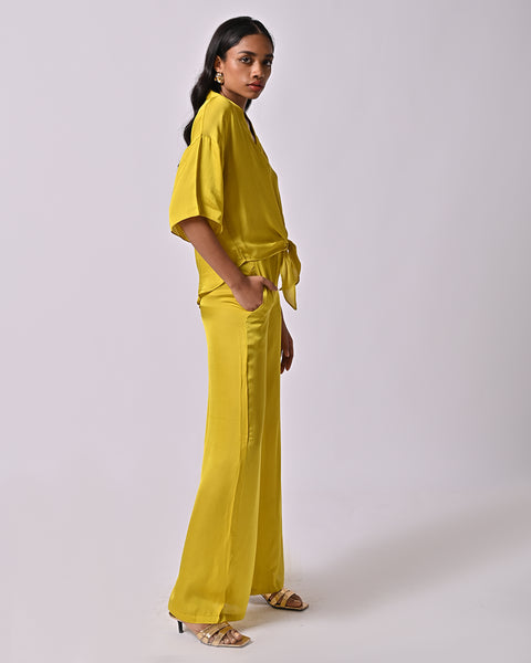 Victoria Yellow Straight Pants