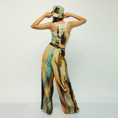 Ink Spill Pant - Abstract Print