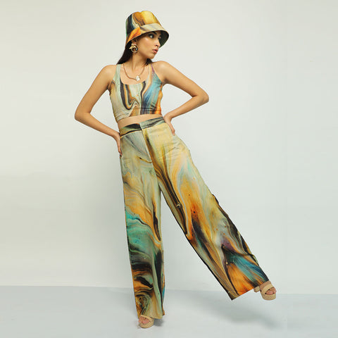 Ink Spill Pant - Abstract Print