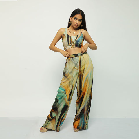 Ink Spill Pant - Abstract Print