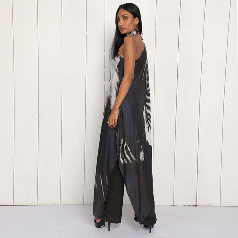 Multicolor Zebra Kaftan Dress - Abstract Print