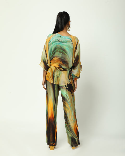 Ink Spill Pant - Abstract Print