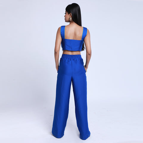 Blue Crissy Straight Pants
