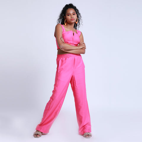 Pink Crissy Straight Pants