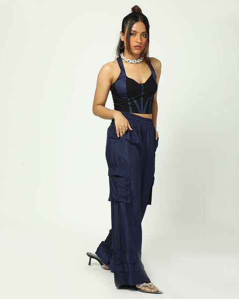 Blue Vickie Pants