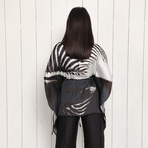 Multicolor Zebra Top - Abstract Print