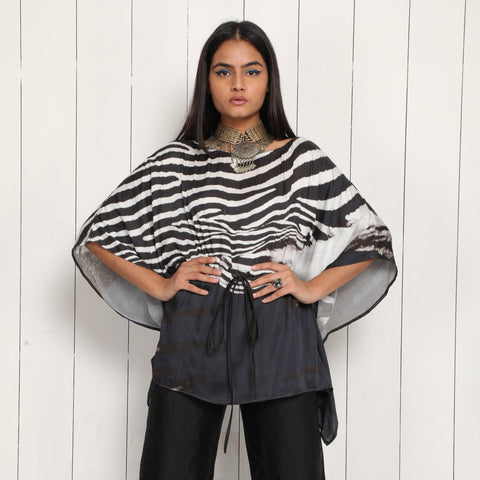 Multicolor Zebra Top - Abstract Print