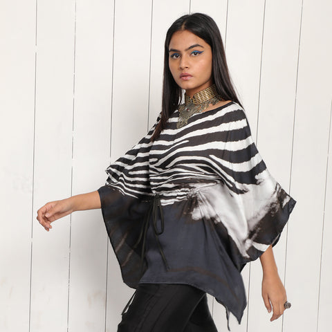 Multicolor Zebra Top - Abstract Print