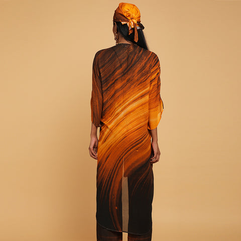 Orange GC Top - Abstract Print