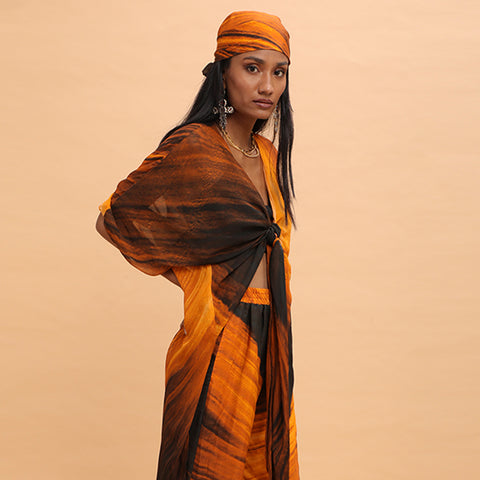 Orange GC Top - Abstract Print