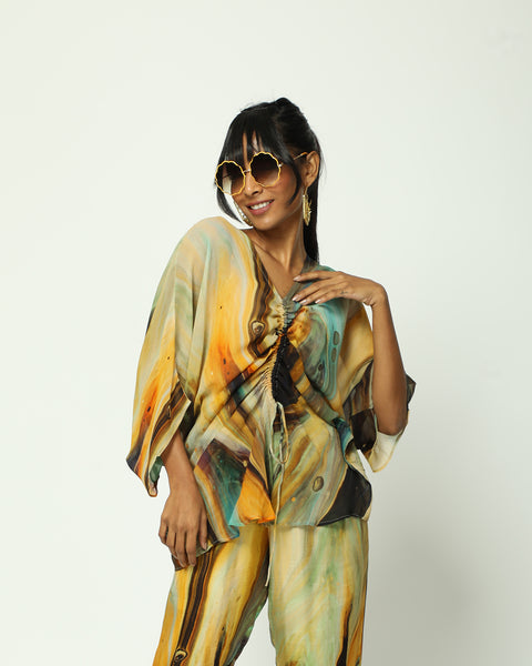 Ink Spill Long Top