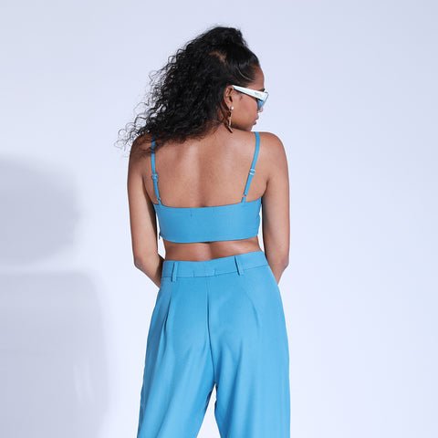 Blue Jules Bikini Crop Top