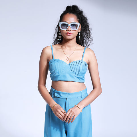 Blue Jules Bikini Crop Top