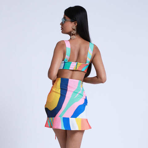 Lily Multicolour Bikini Crop Top