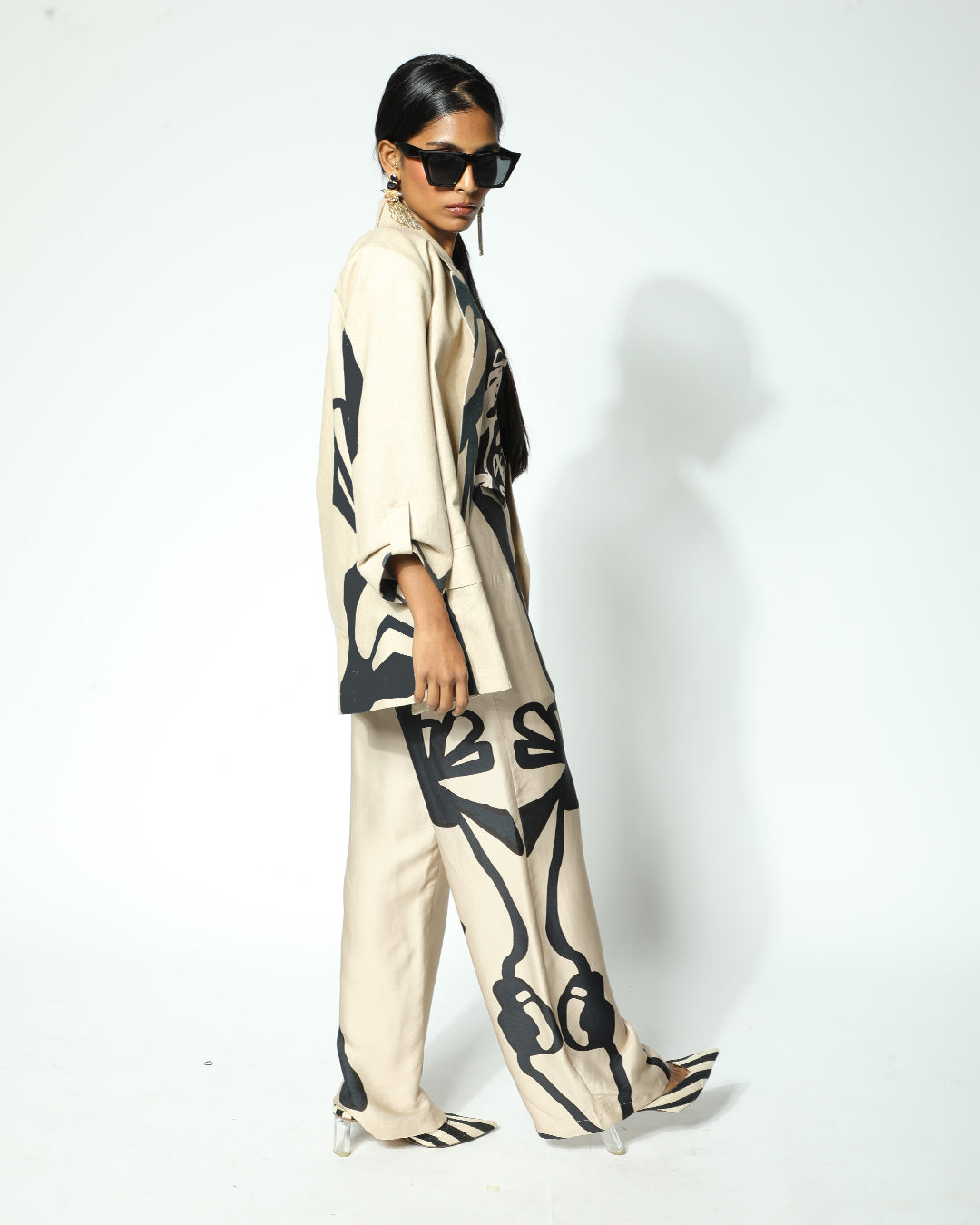 Tokyo Black and Beige Blazer